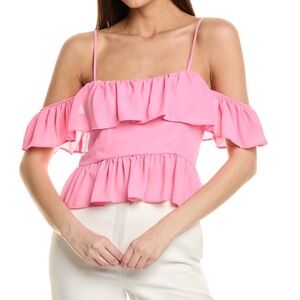 1. State Pink Off-Shoulder Ruffle Camisole